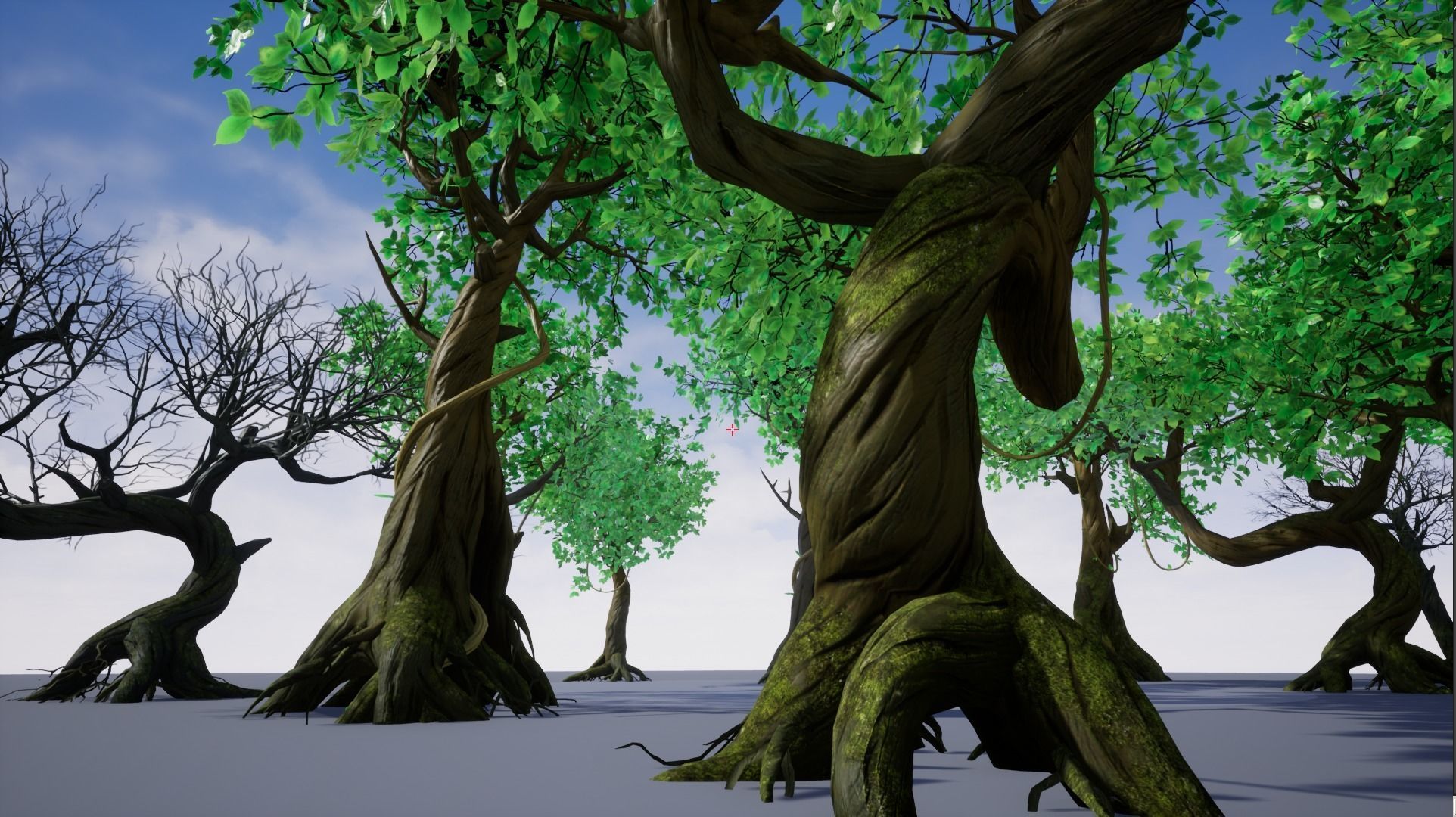 Modular Trees Pack - game models Low-poly 3D model_7