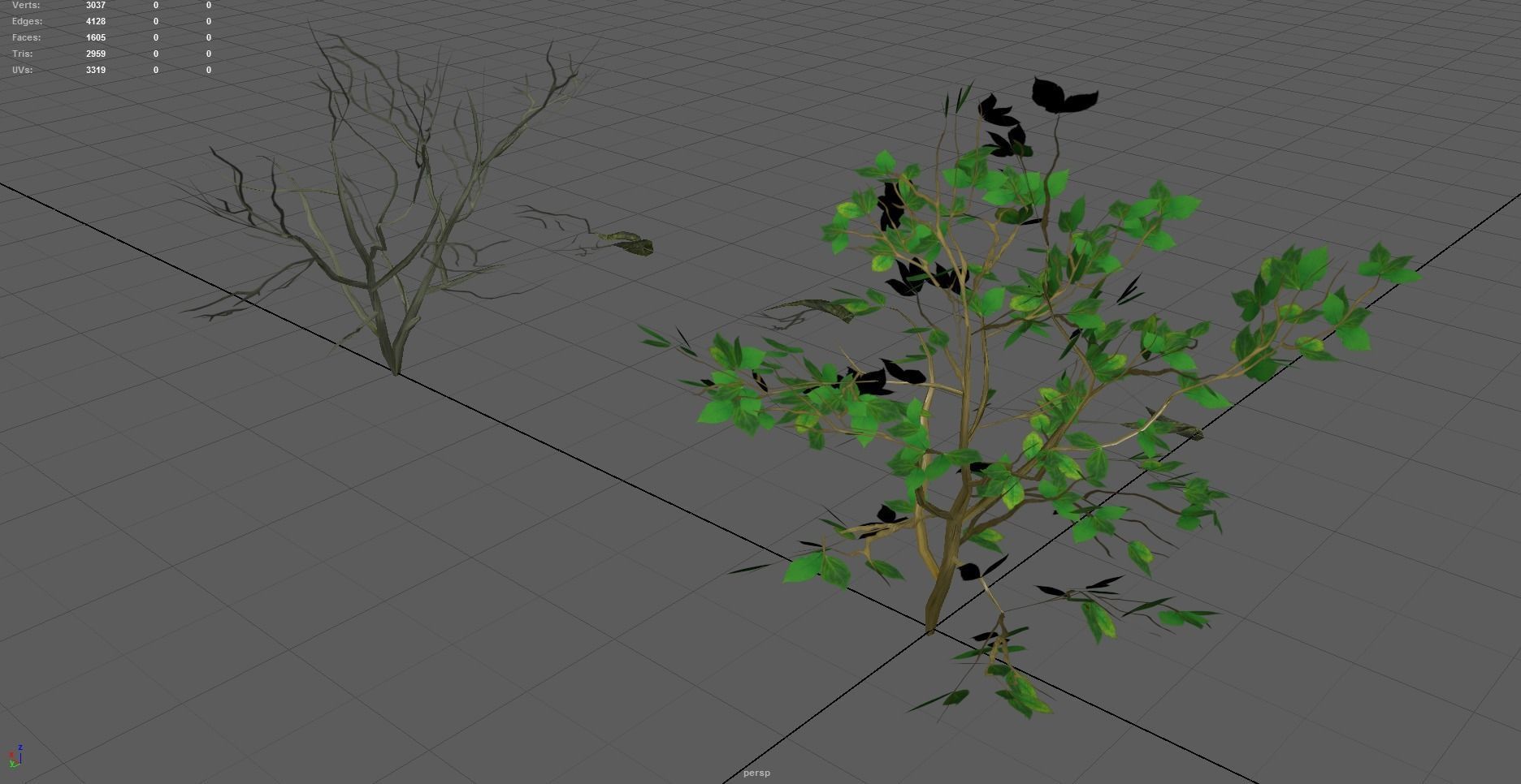 Modular Trees Pack - game models Low-poly 3D model_34