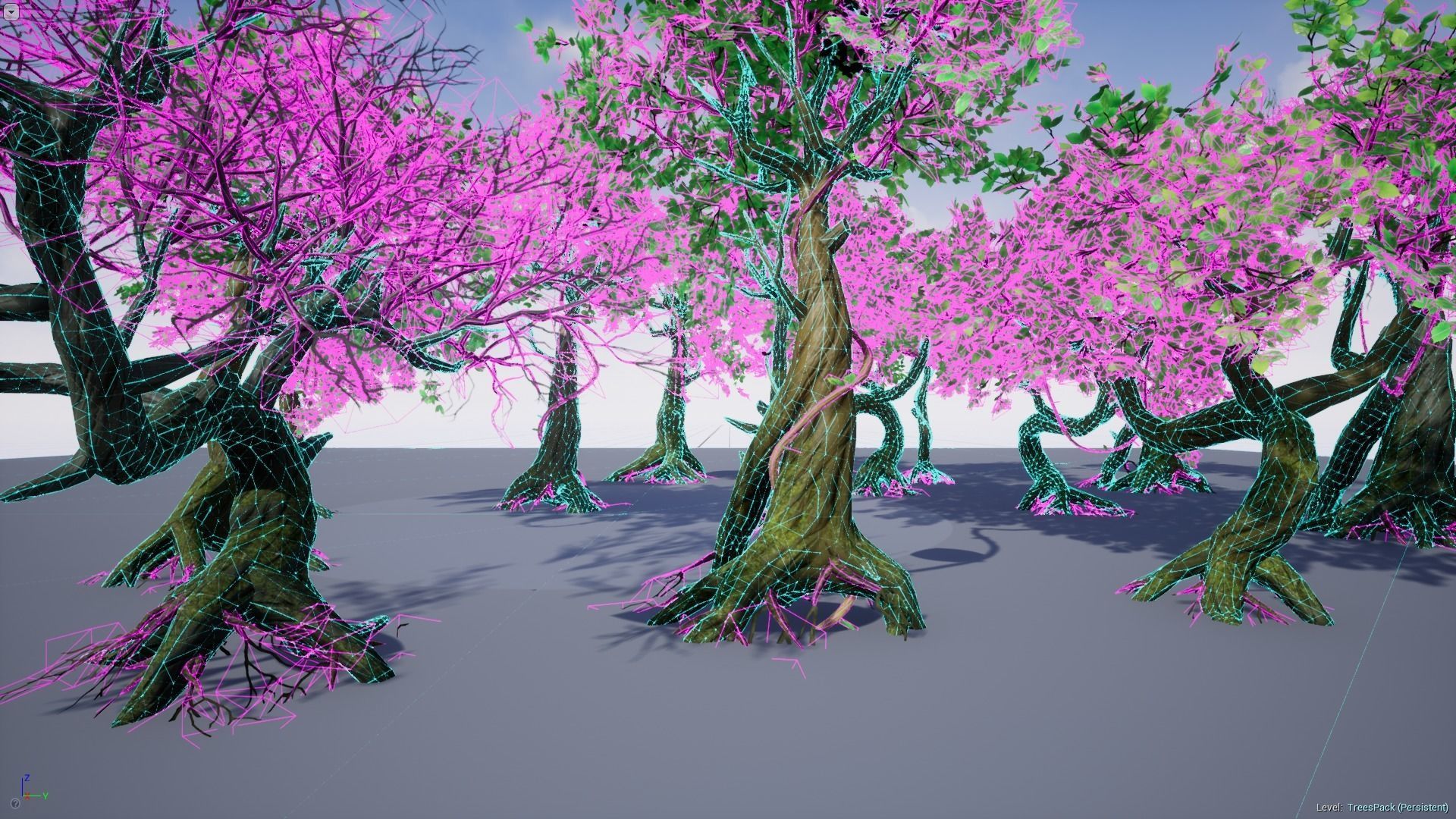 Modular Trees Pack - game models Low-poly 3D model_25