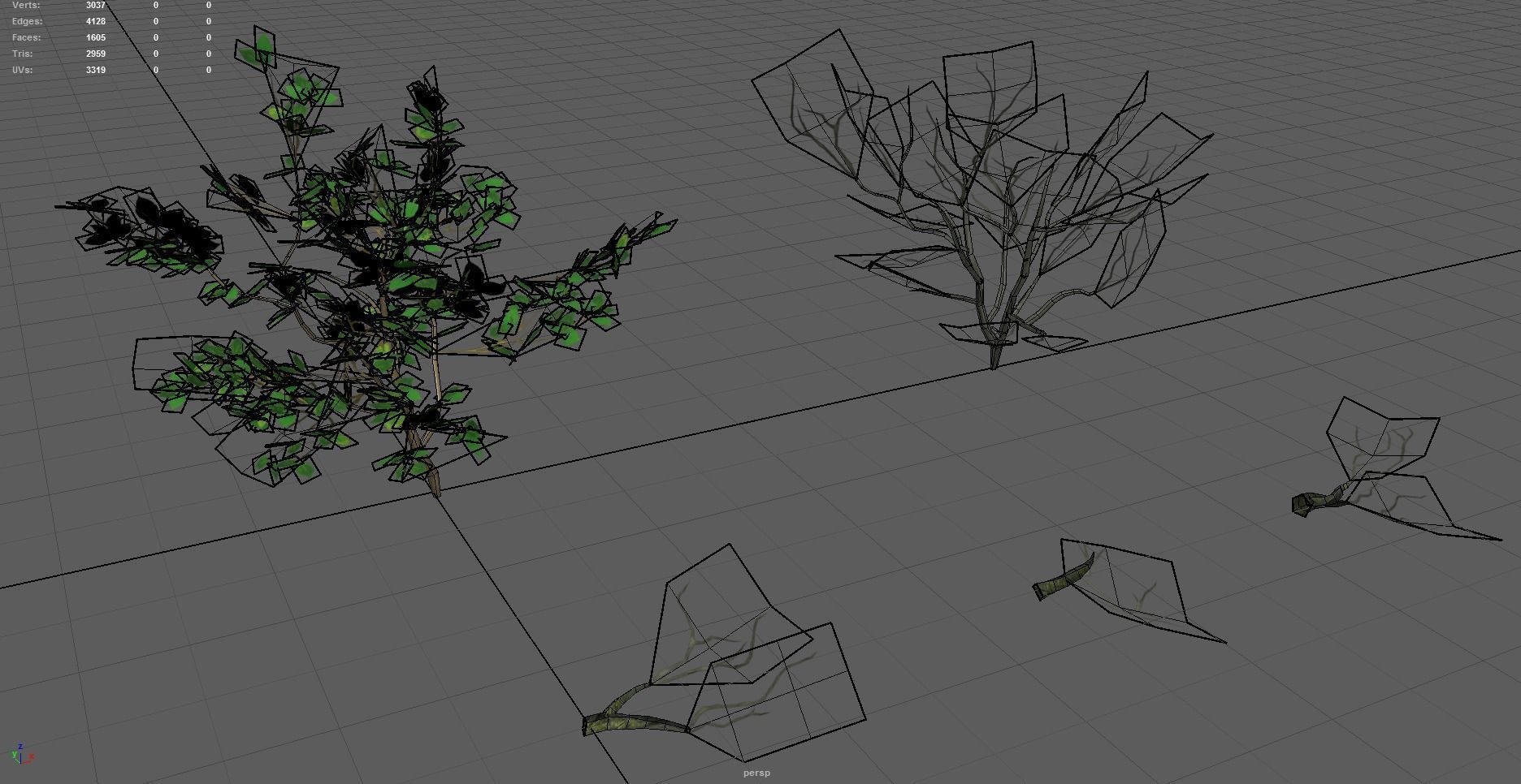 Modular Trees Pack - game models Low-poly 3D model_38
