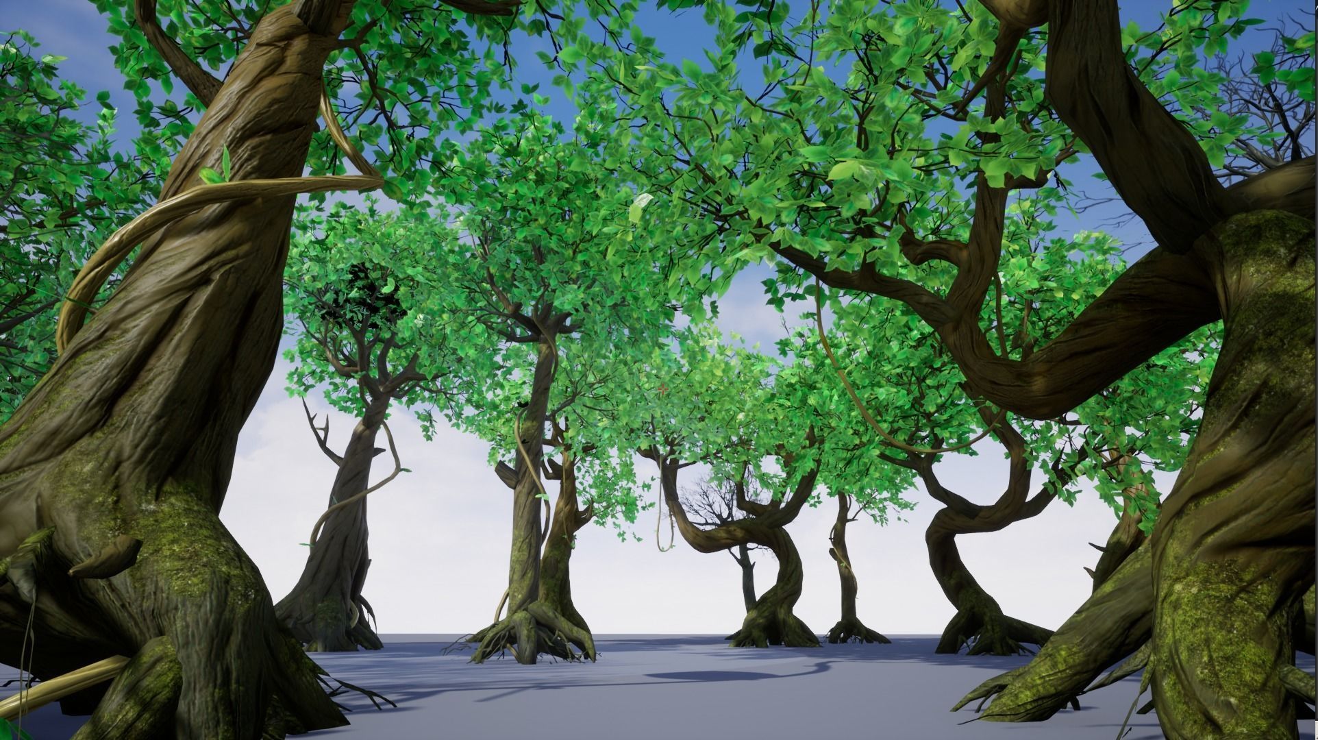 Modular Trees Pack - game models Low-poly 3D model_8