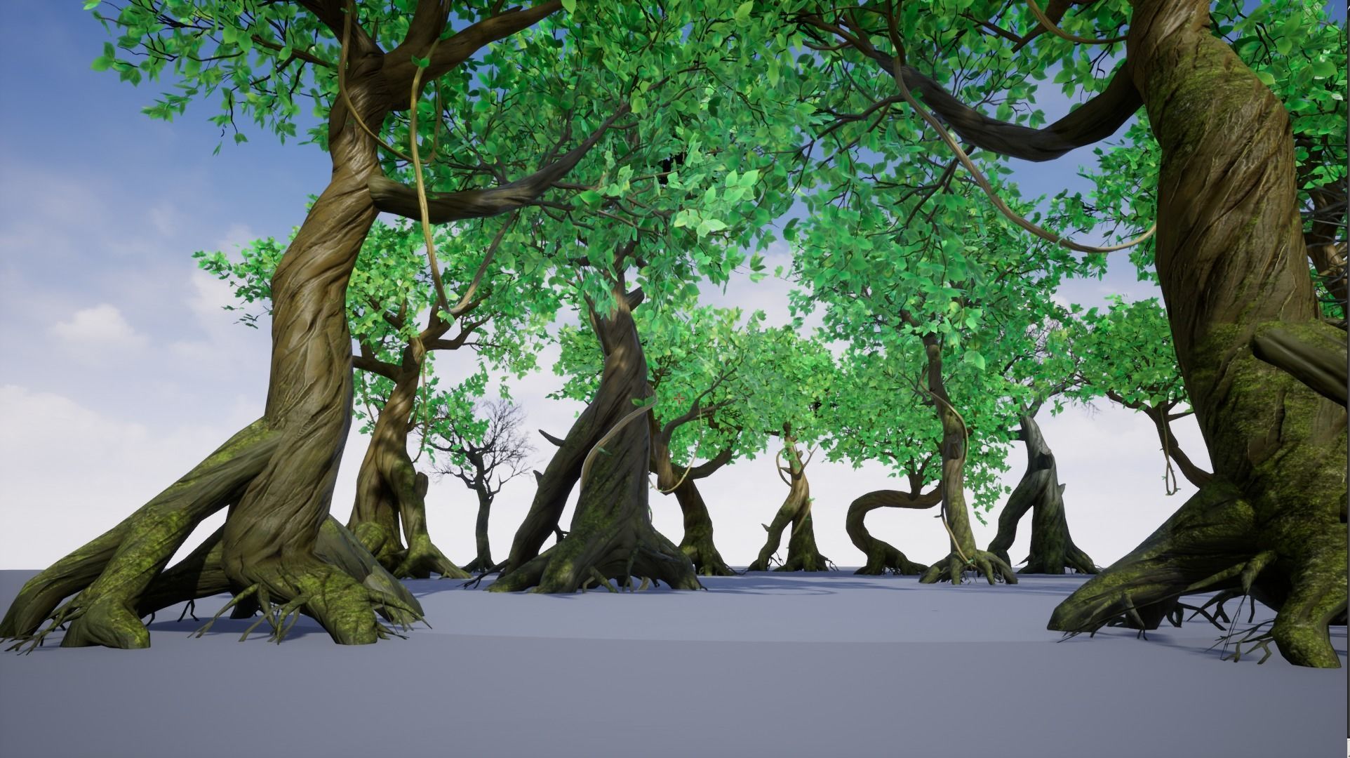 Modular Trees Pack - game models Low-poly 3D model_3