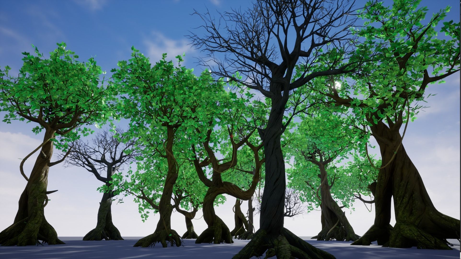 Modular Trees Pack - game models Low-poly 3D model_10