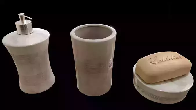 Bathroom Hygiene Set 3D model