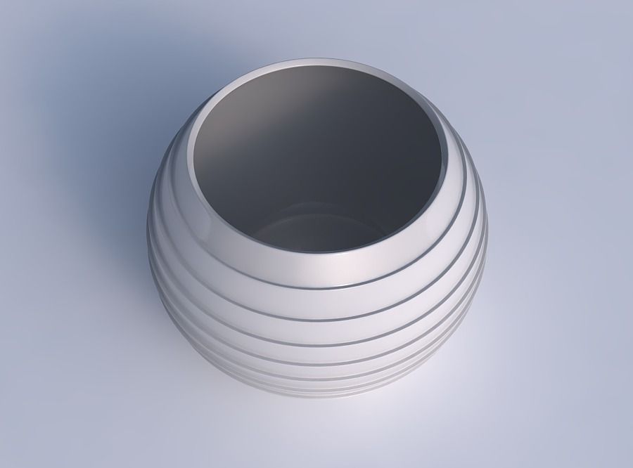 Bowl spheric with horizontal layers 3D print model_1