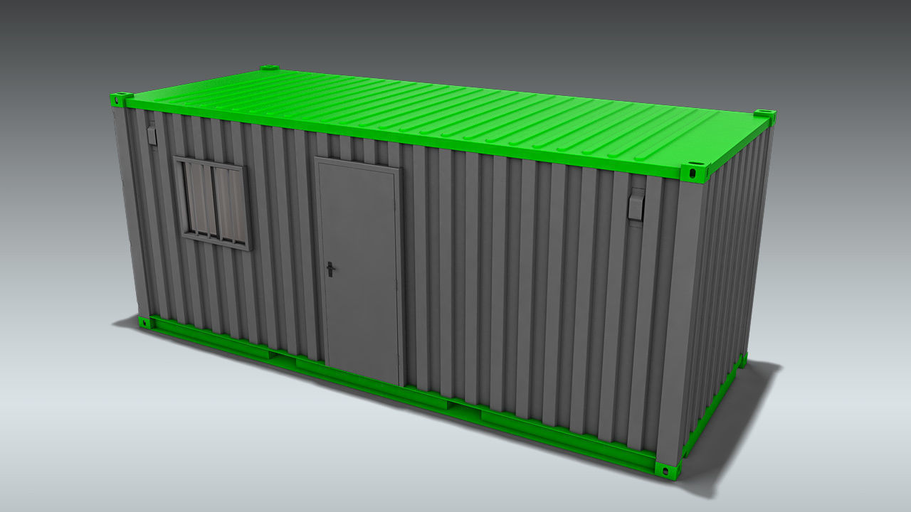 Shipping Container Office or Home 3D model_1
