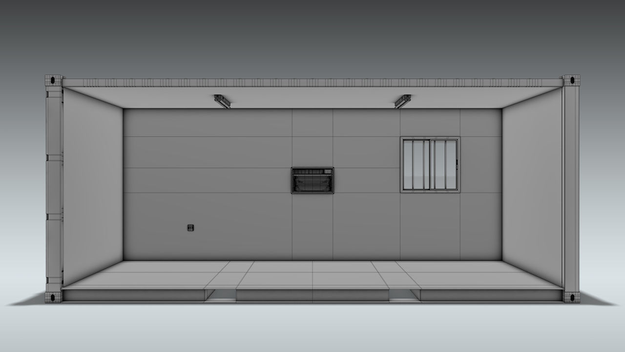 Shipping Container Office or Home 3D model_21