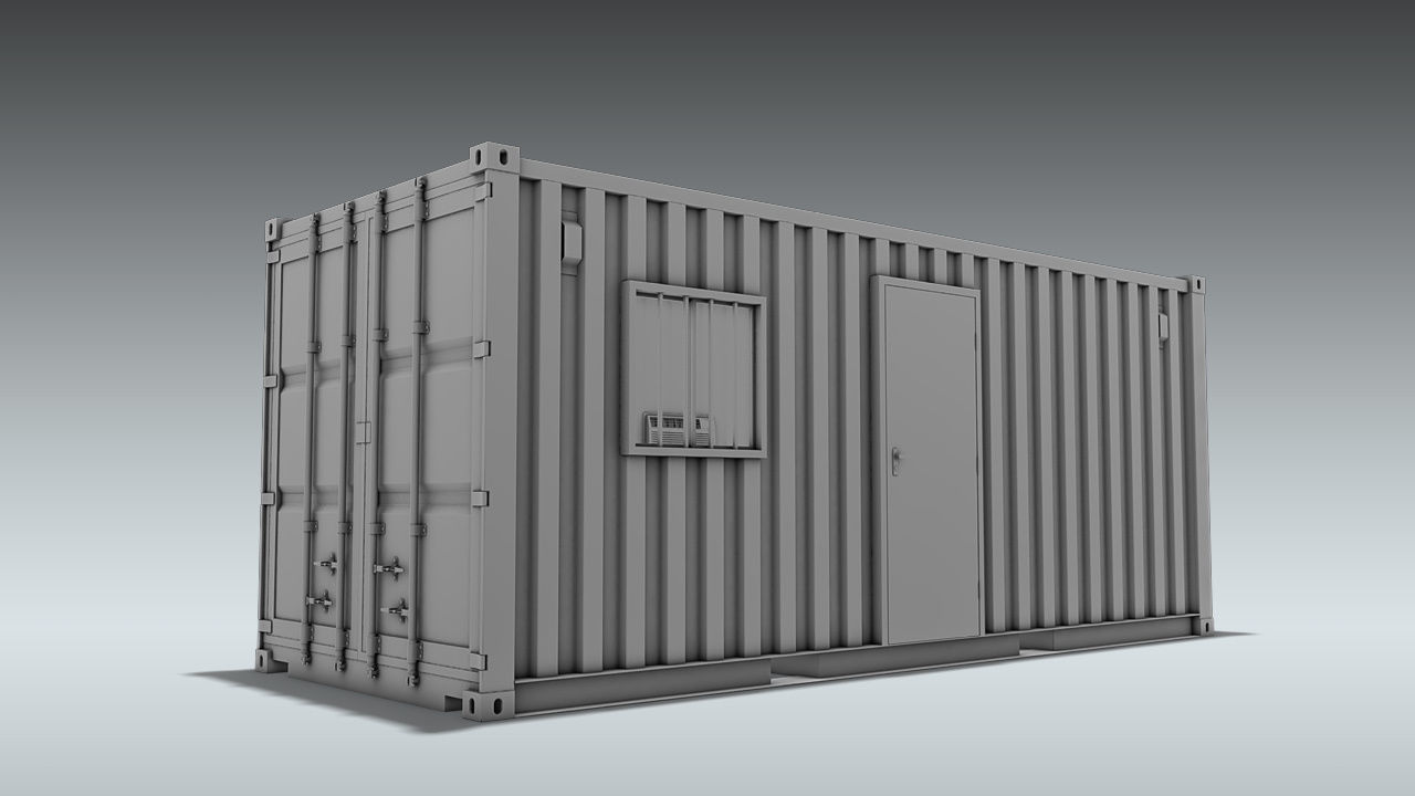 Shipping Container Office or Home 3D model_19