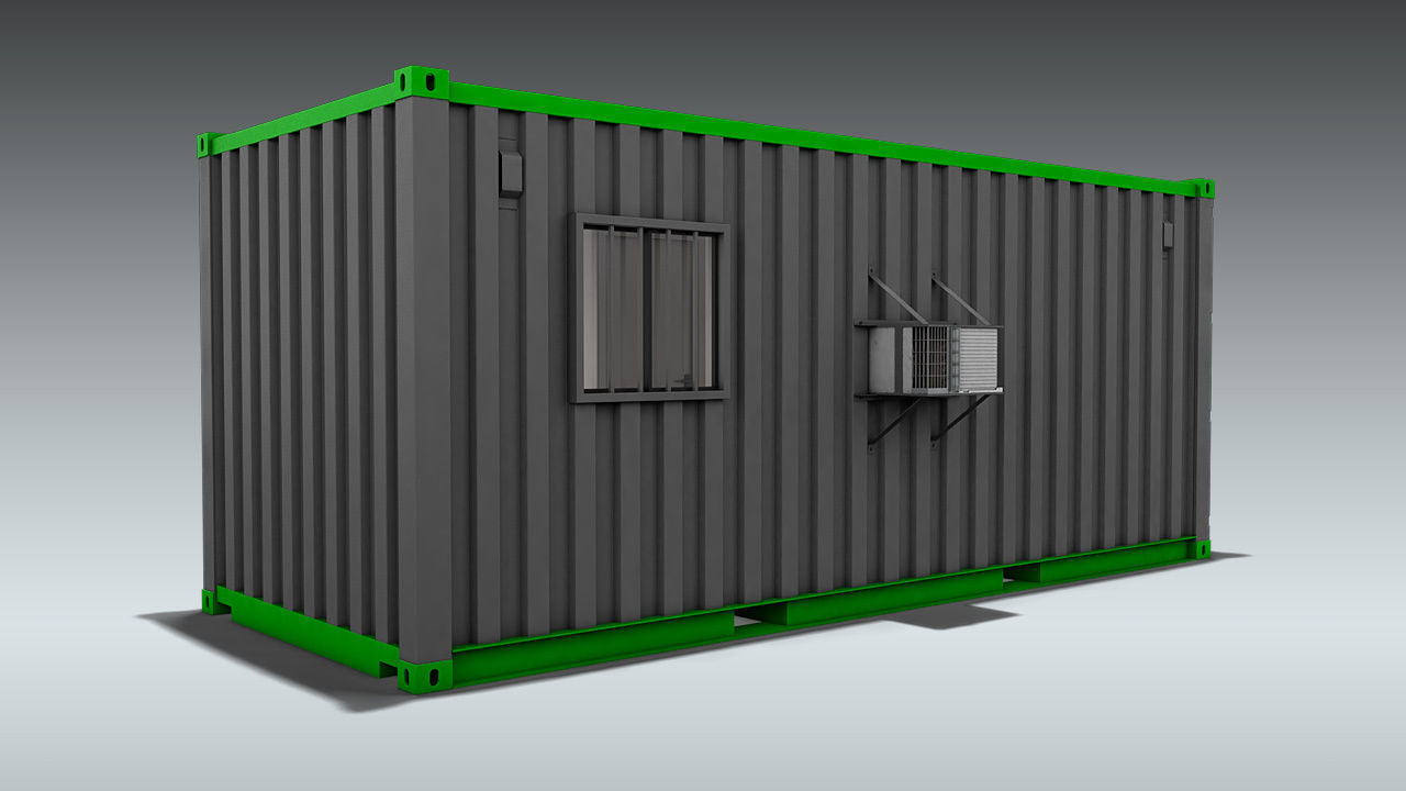 Shipping Container Office or Home 3D model_3