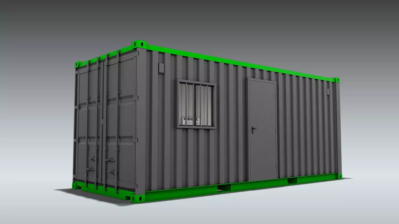 Shipping Container Office or Home 3D model_0
