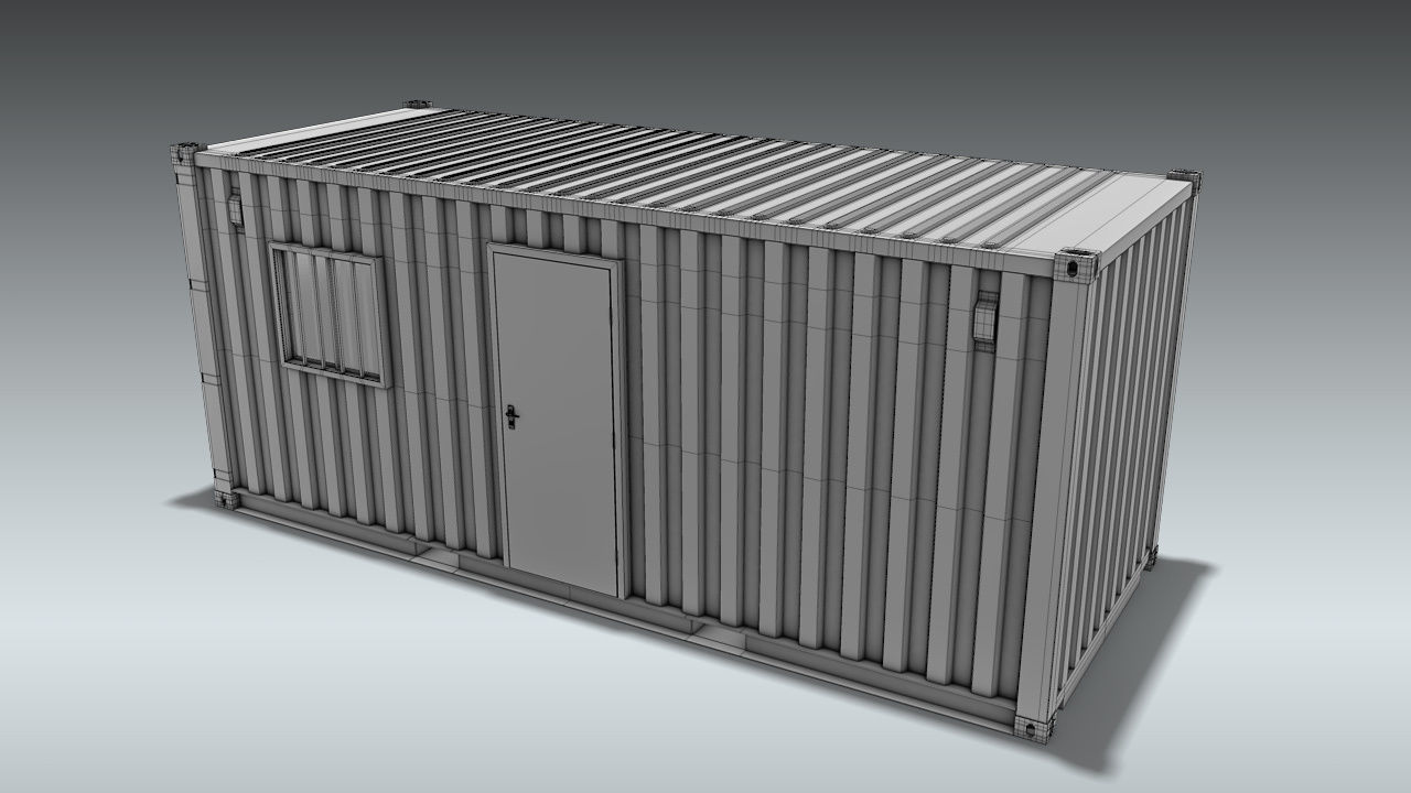 Shipping Container Office or Home 3D model_18
