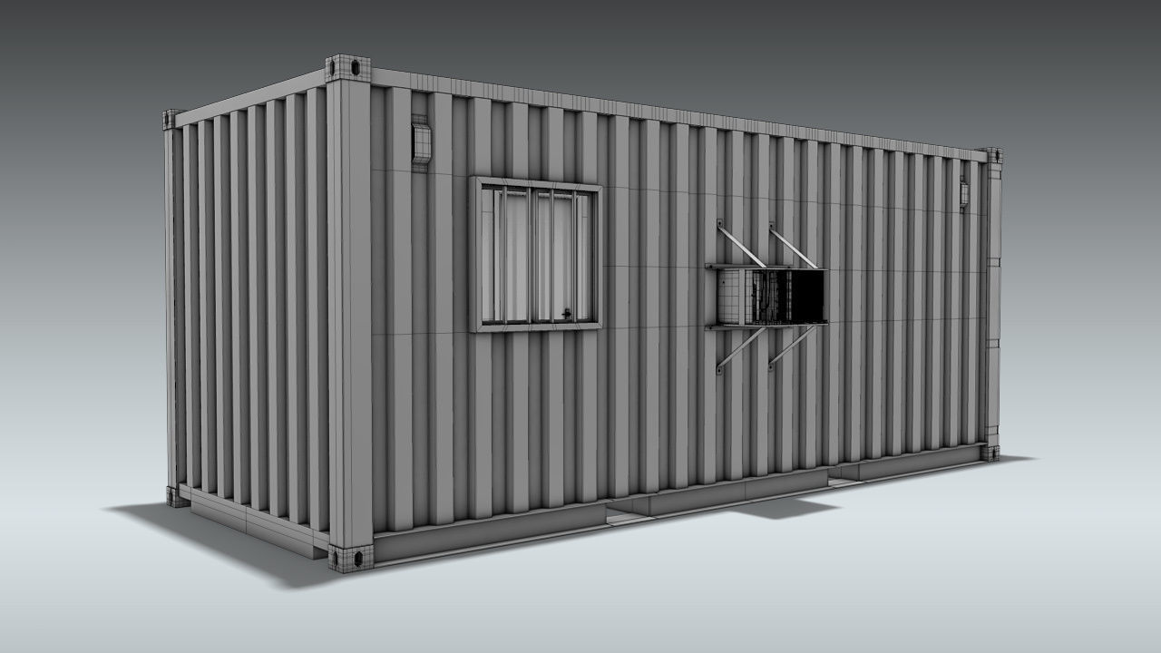 Shipping Container Office or Home 3D model_16