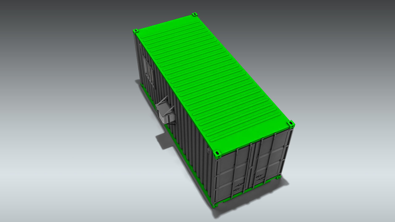 Shipping Container Office or Home 3D model_6