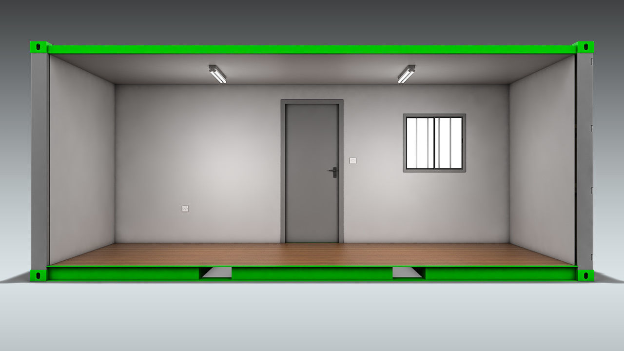 Shipping Container Office or Home 3D model_11