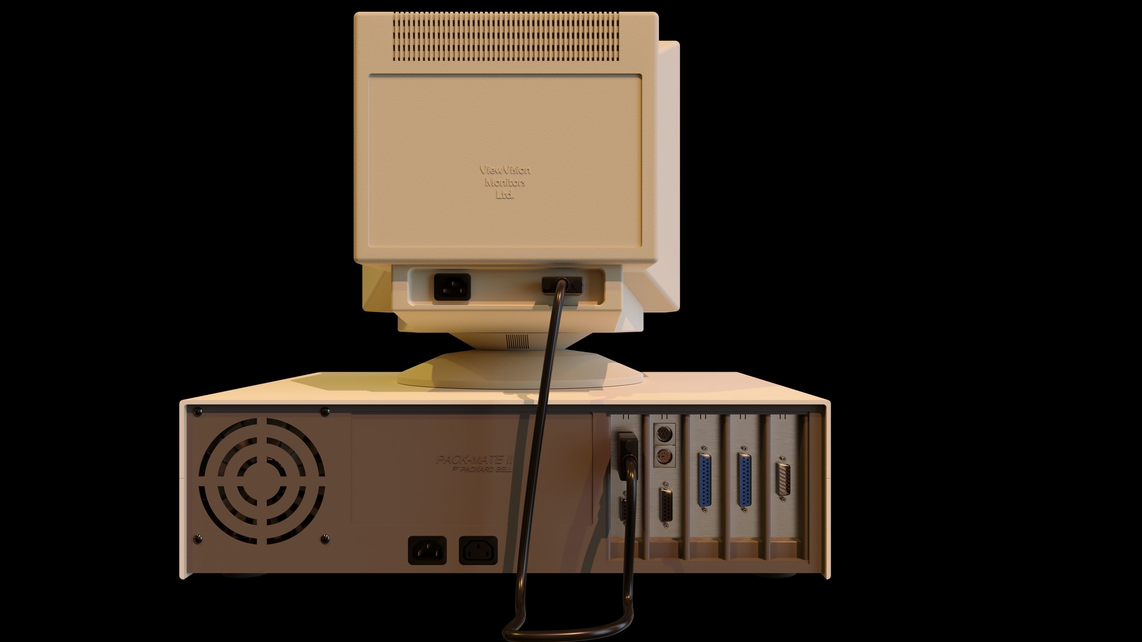 Vintage PC 2 in 1 Bundle 3D model_3