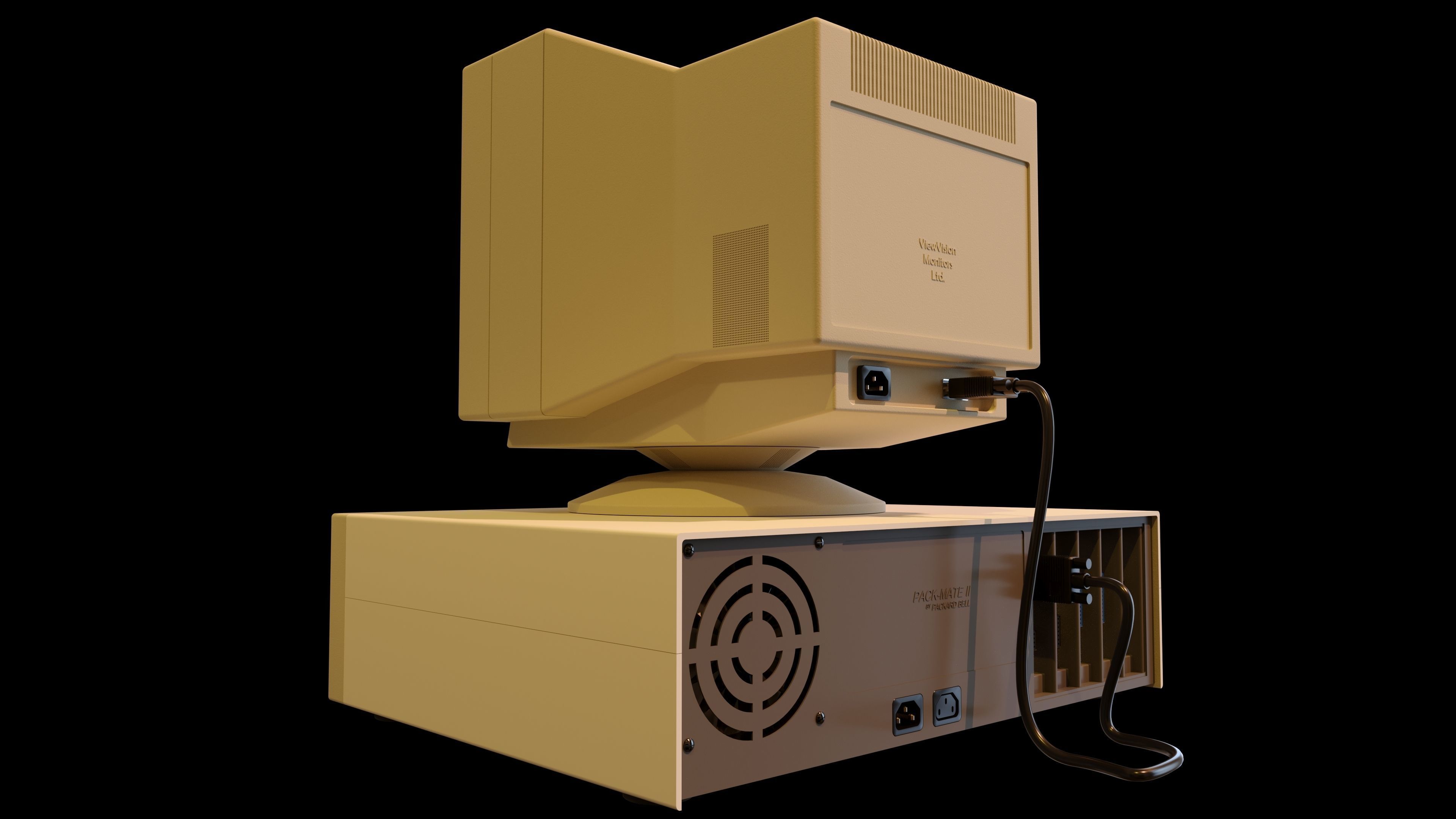 Vintage PC 2 in 1 Bundle 3D model_2