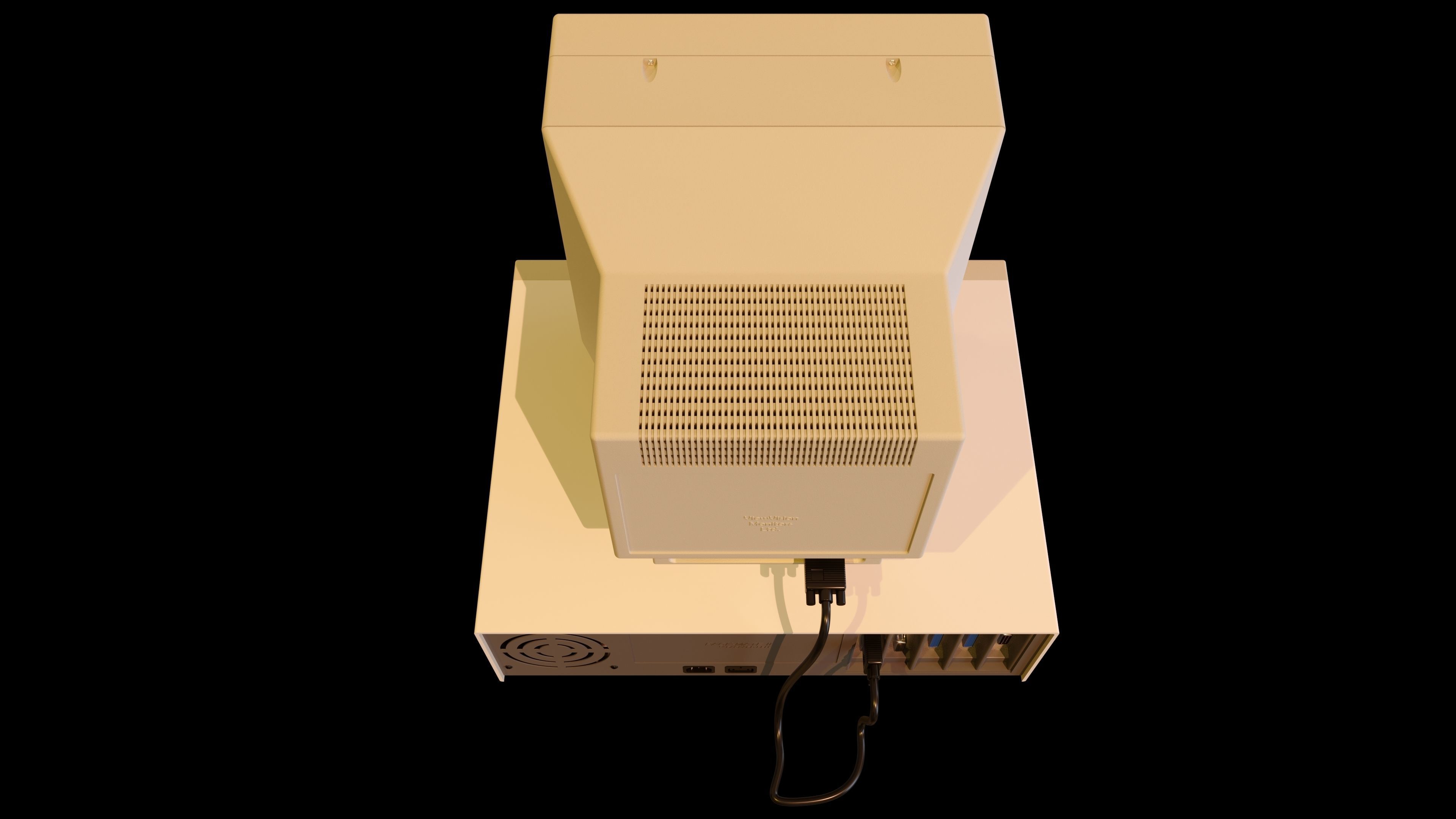 Vintage PC 2 in 1 Bundle 3D model_4