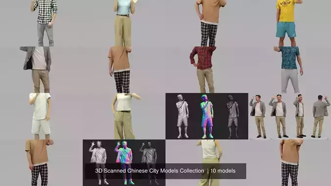 3D Scanned Chinese City Models Collection 
