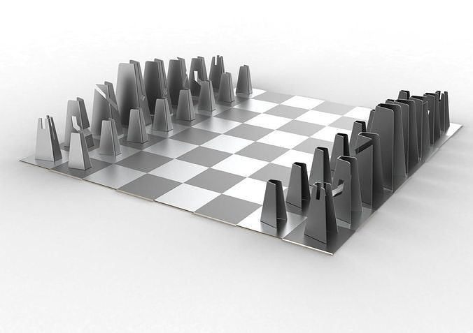 Modern Chess Set Free 3D print model