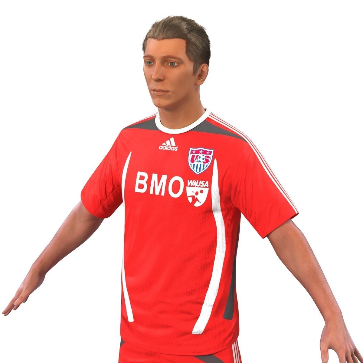 Soccer Player Rigged 2 3D model_15