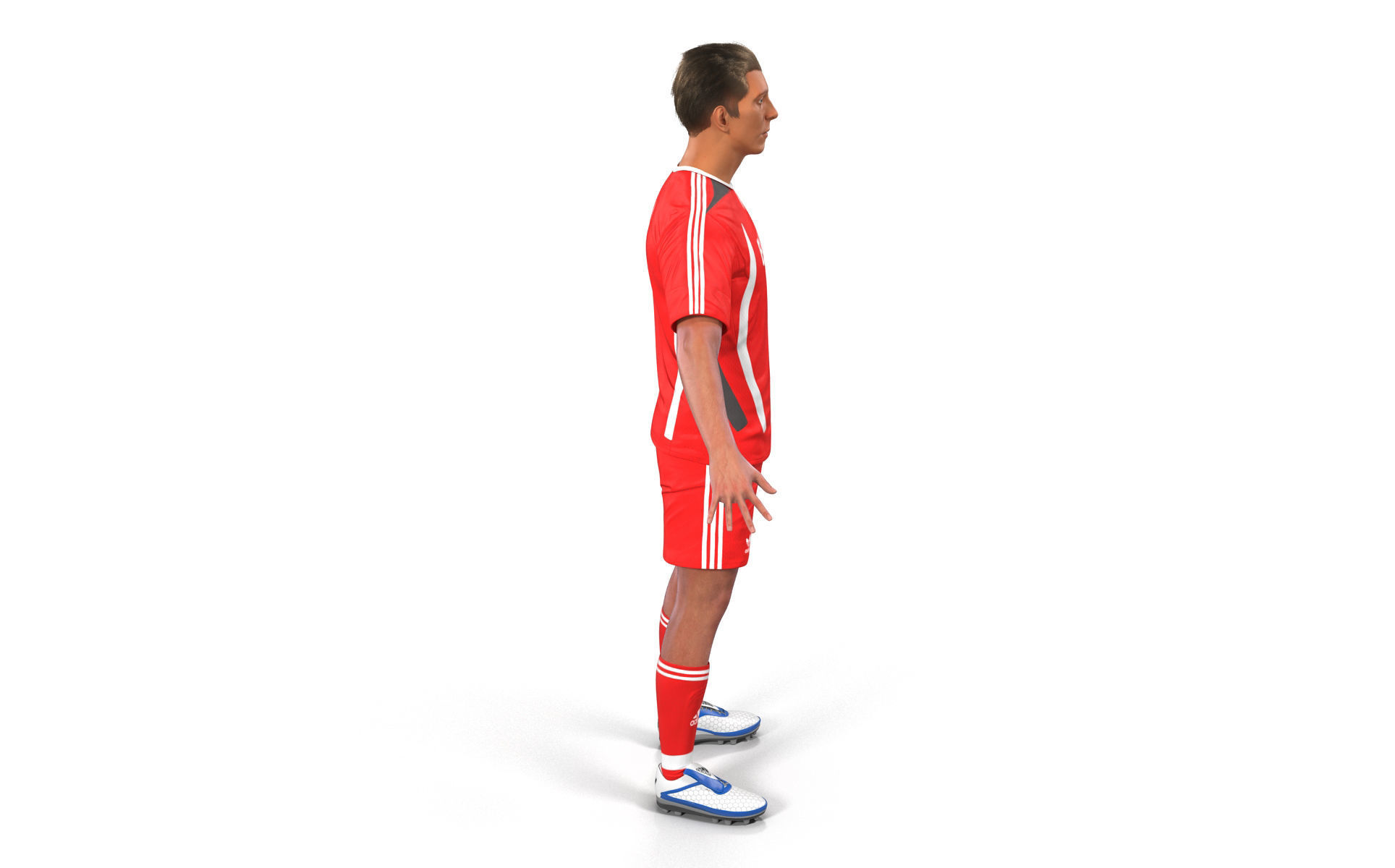 Soccer Player Rigged 2 3D model_7