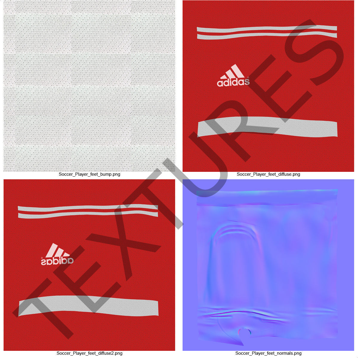 Soccer Player Rigged 2 3D model_33