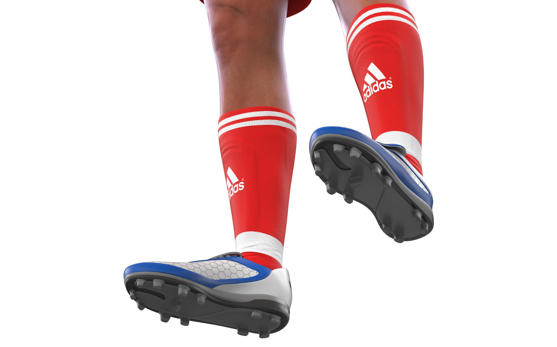 Soccer Player Rigged 2 3D model_29