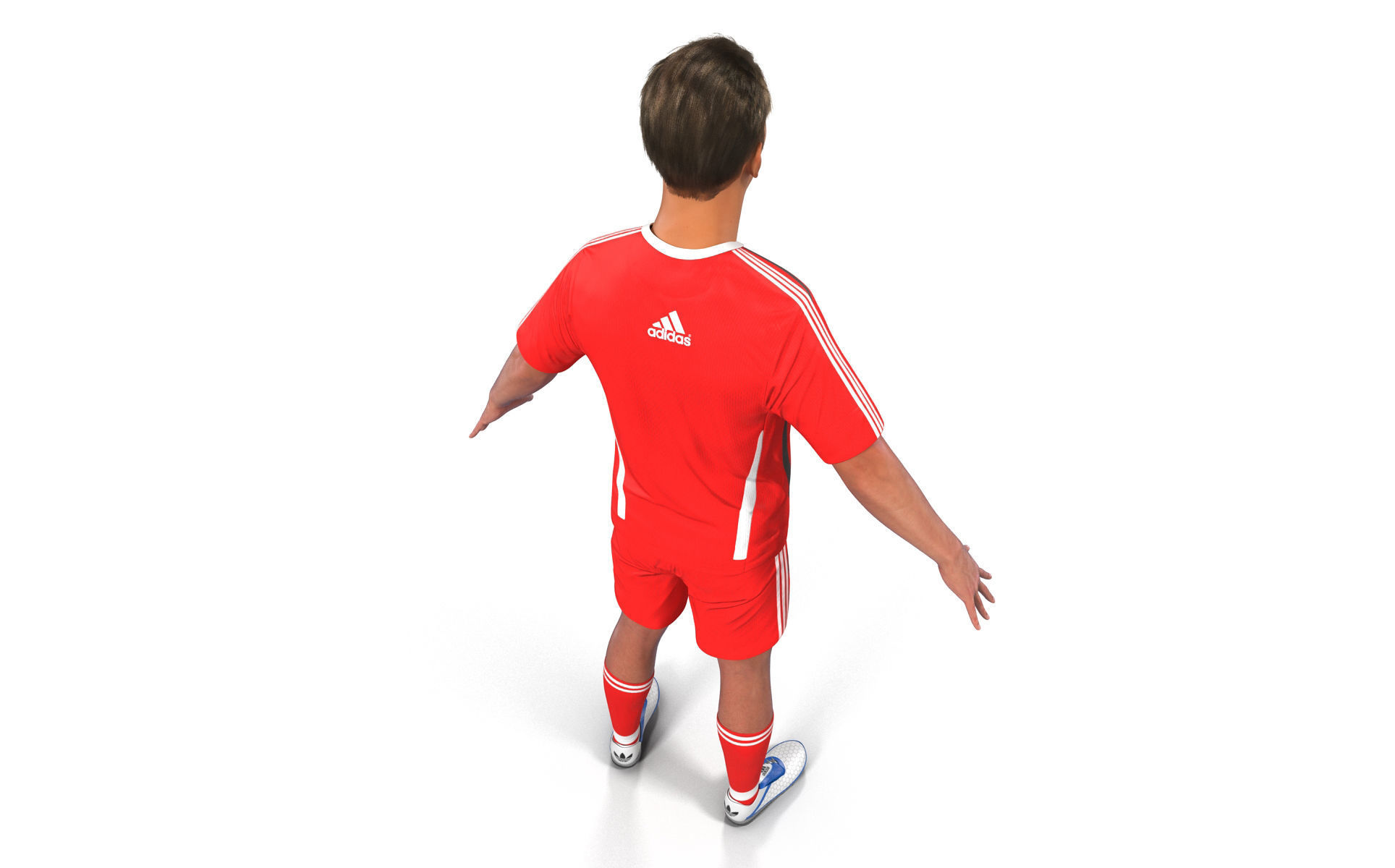 Soccer Player Rigged 2 3D model_13