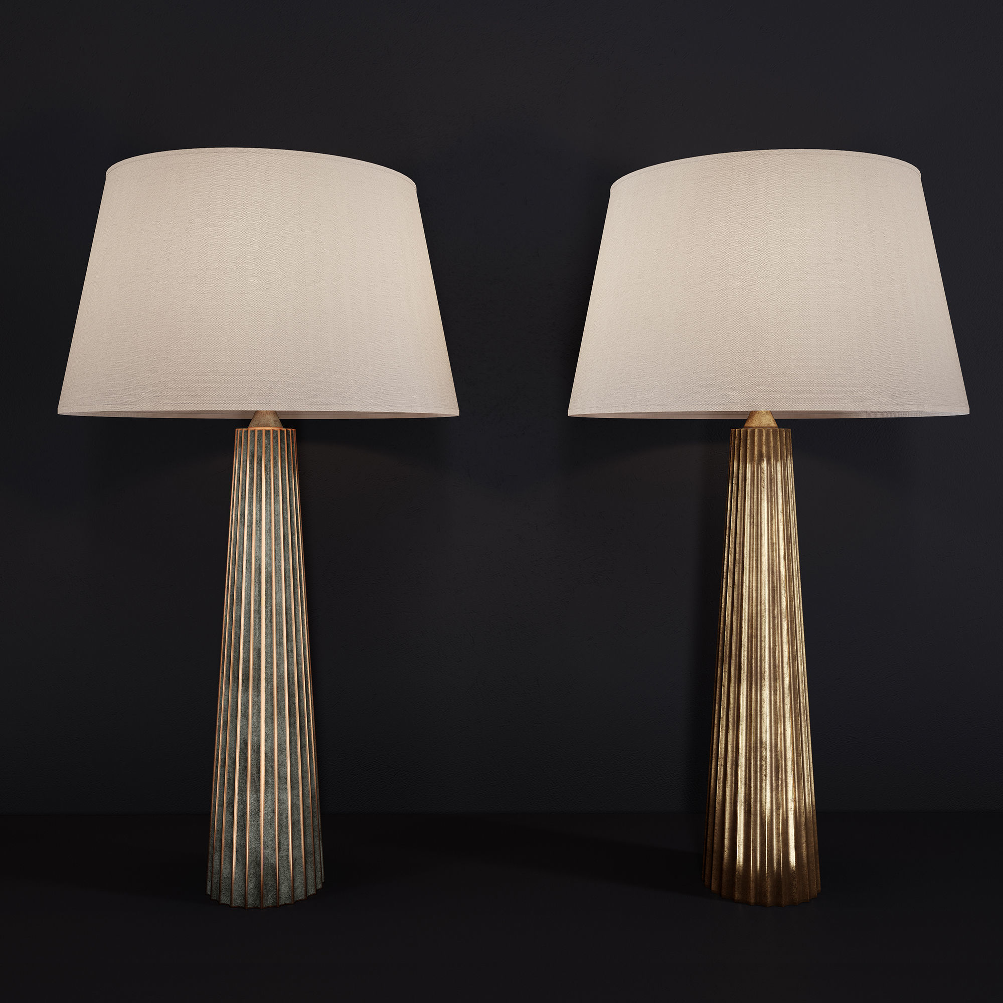 Fluted Spire Large Table Lamp 3D model_1