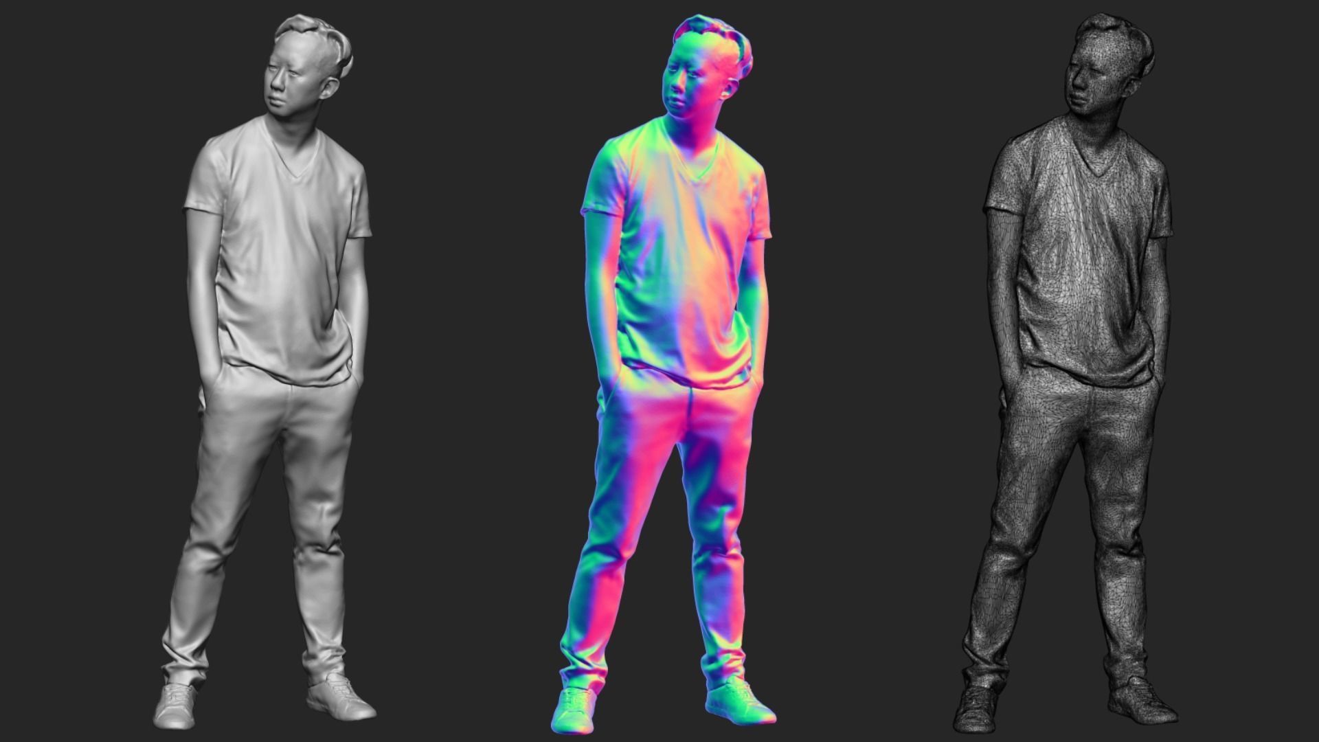 3D Scanned Chinese City Models Collection With Standing pose _15