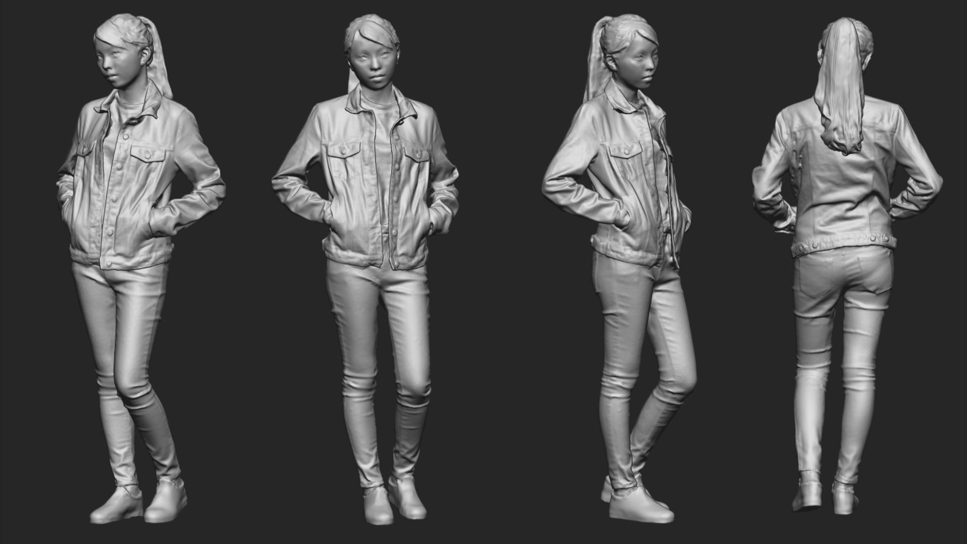 3D Scanned Chinese City Models Collection With Standing pose _5
