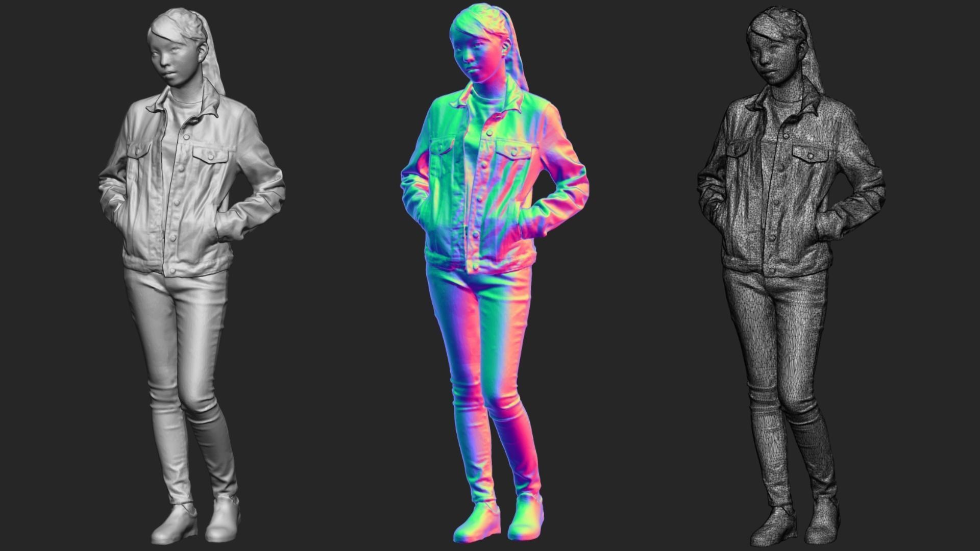 3D Scanned Chinese City Models Collection With Standing pose _6