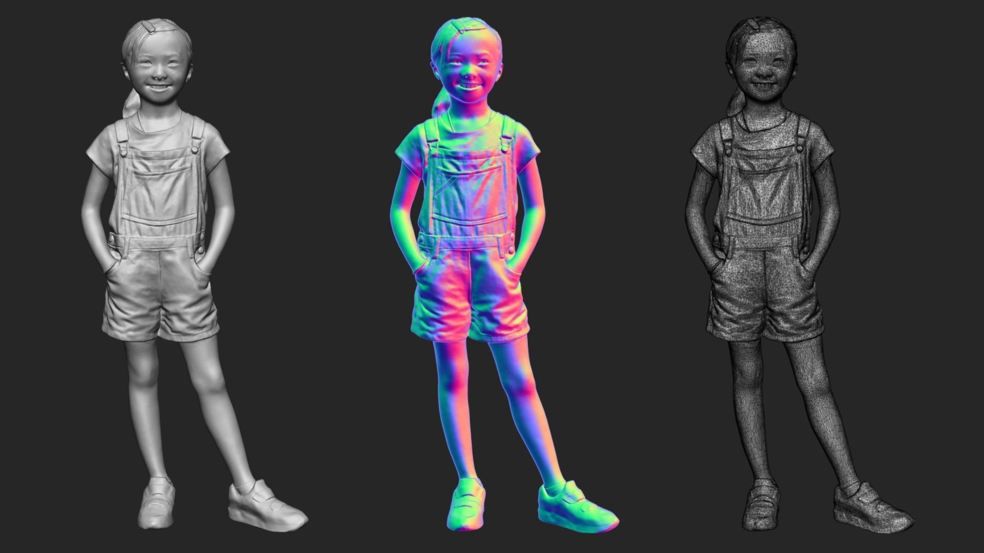 3D Scanned Chinese City Models Collection With Standing pose _3