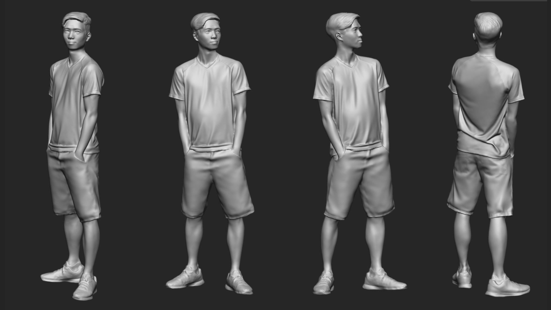 3D Scanned Chinese City Models Collection With Standing pose _8