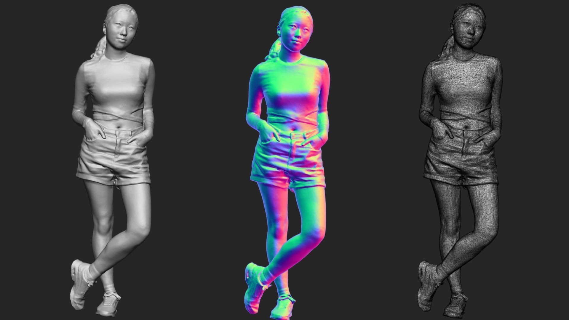 3D Scanned Chinese City Models Collection With Standing pose _21