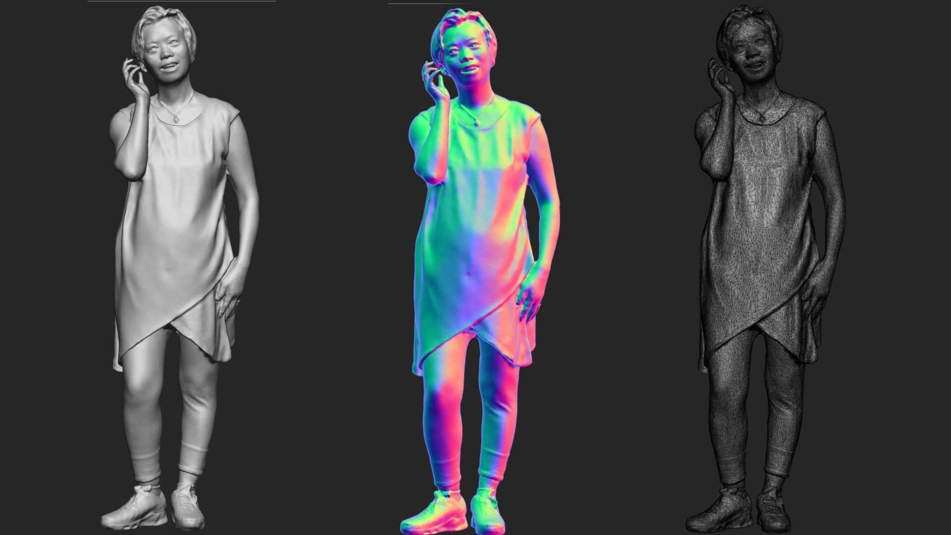 3D Scanned Chinese City Models Collection With Standing pose _24