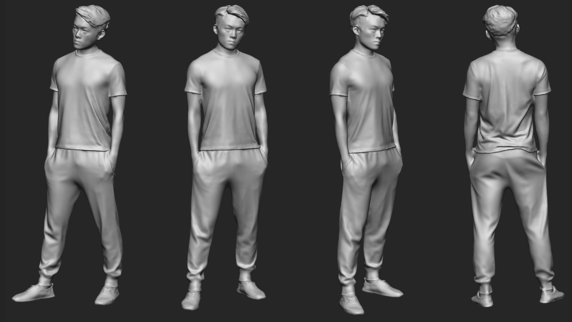 3D Scanned Chinese City Models Collection With Standing pose _11