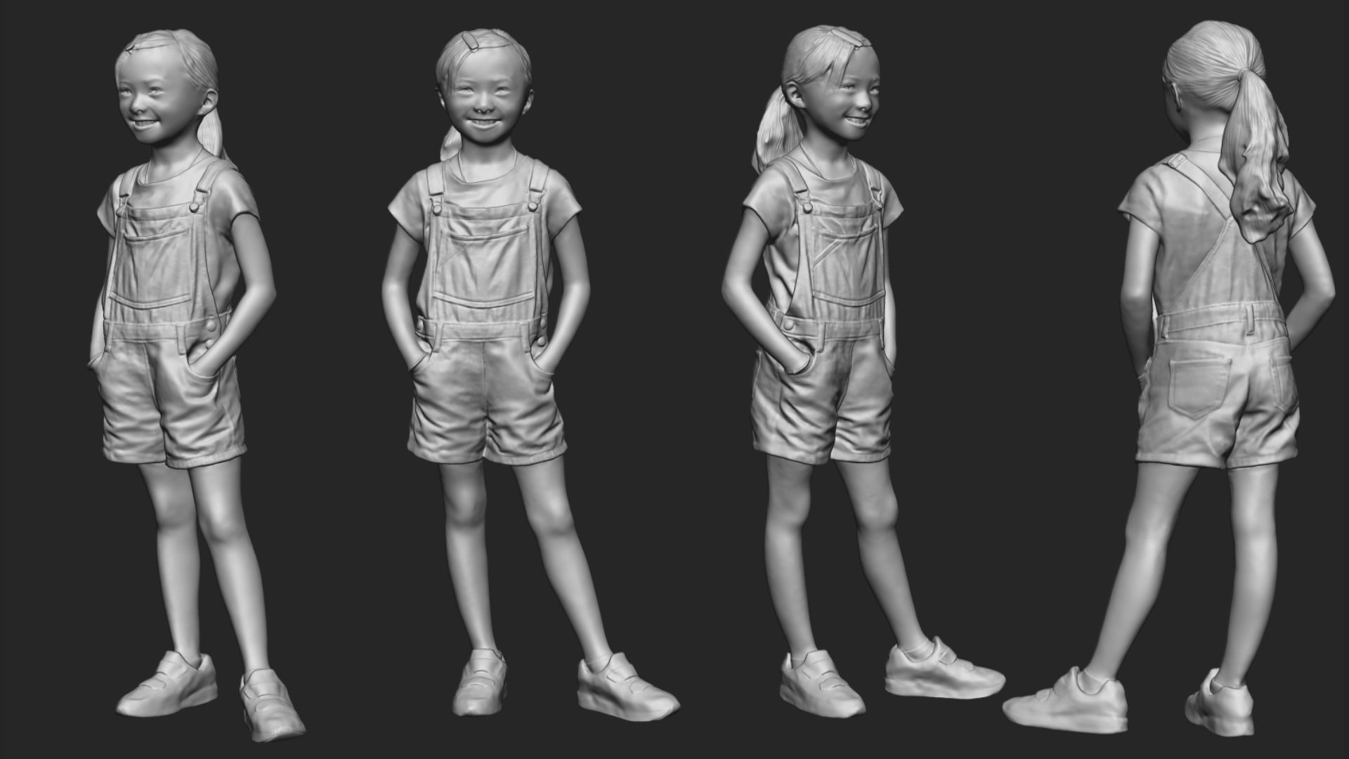 3D Scanned Chinese City Models Collection With Standing pose _2