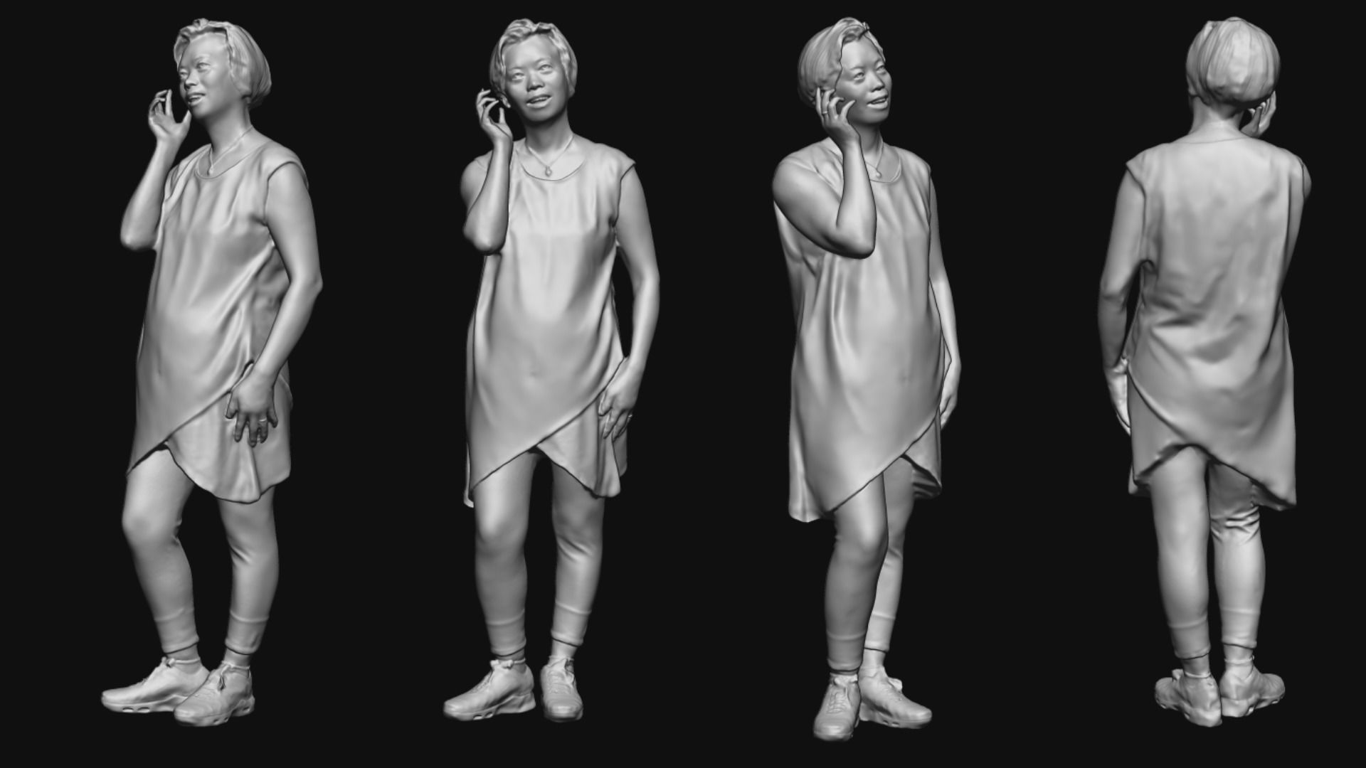 3D Scanned Chinese City Models Collection With Standing pose _23