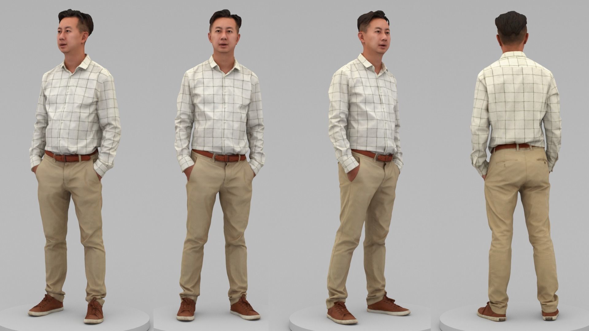 3D Scanned Chinese City Models Collection With Standing pose _16
