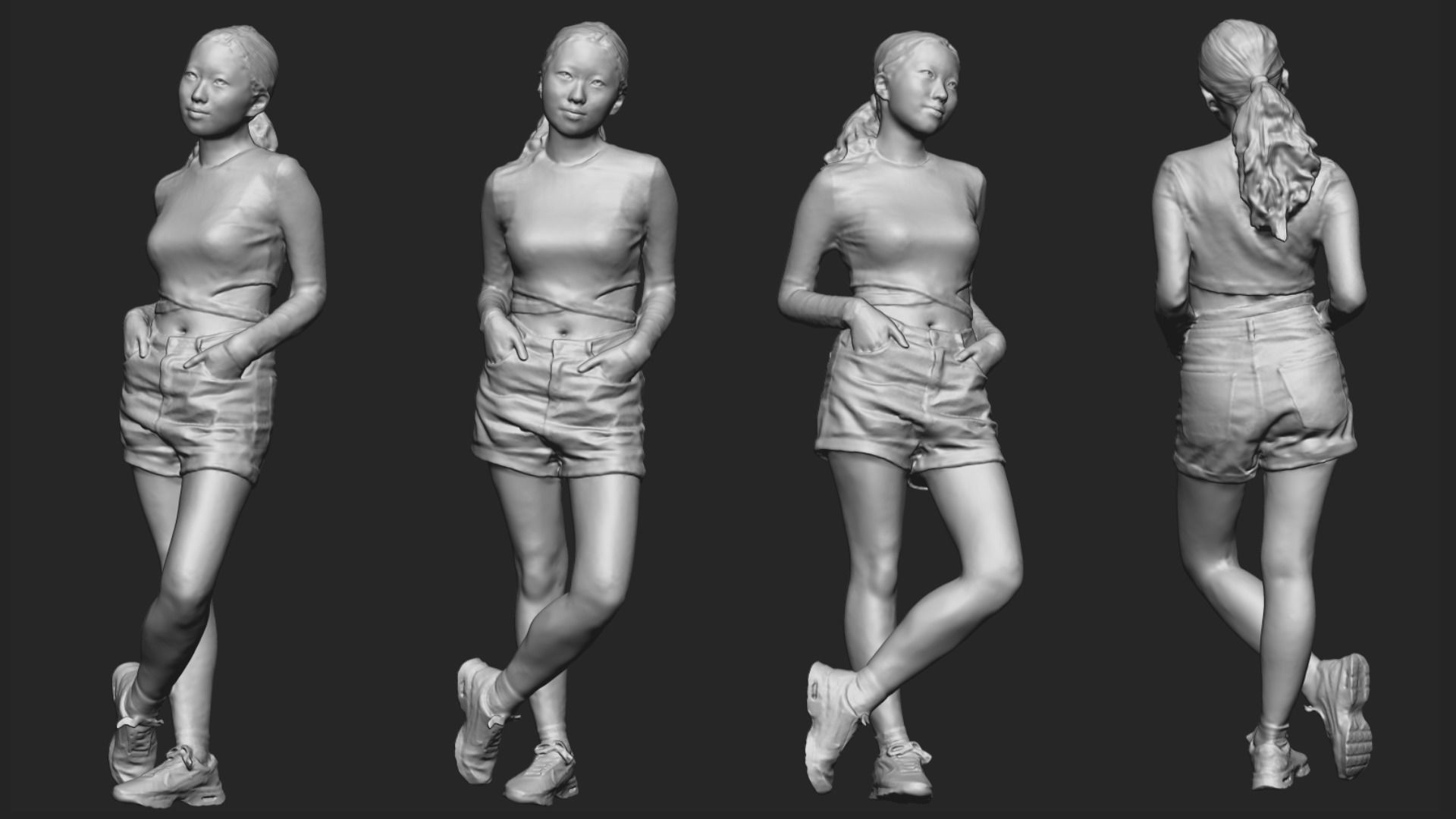 3D Scanned Chinese City Models Collection With Standing pose _20