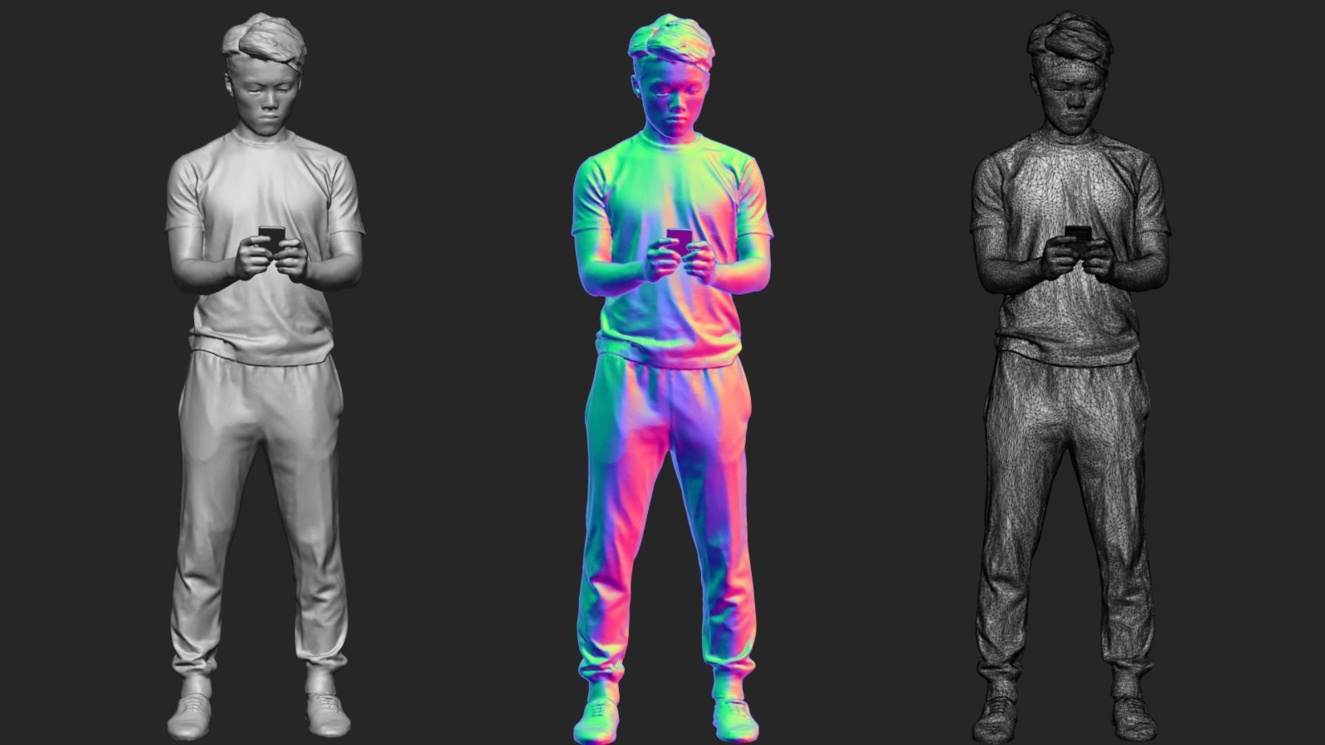 3D Scanned Chinese City Models Collection With Standing pose _27