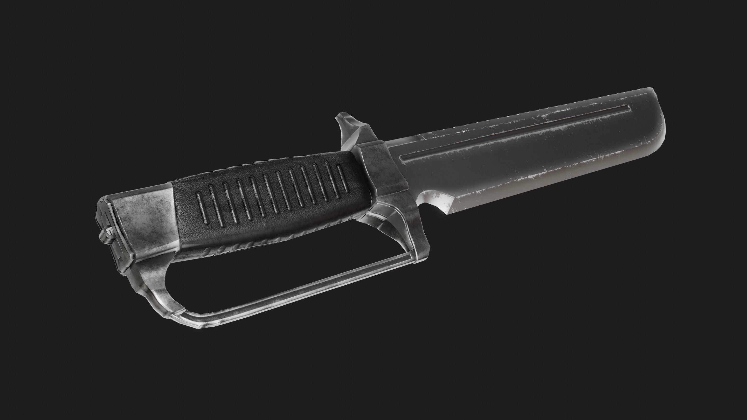 Tactical Combat Knife Low-poly 3D model_3