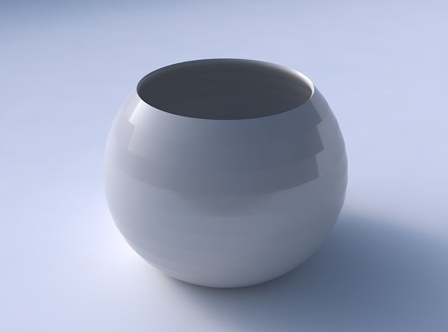 Bowl spheric with small horizontal sections 3D print model_3