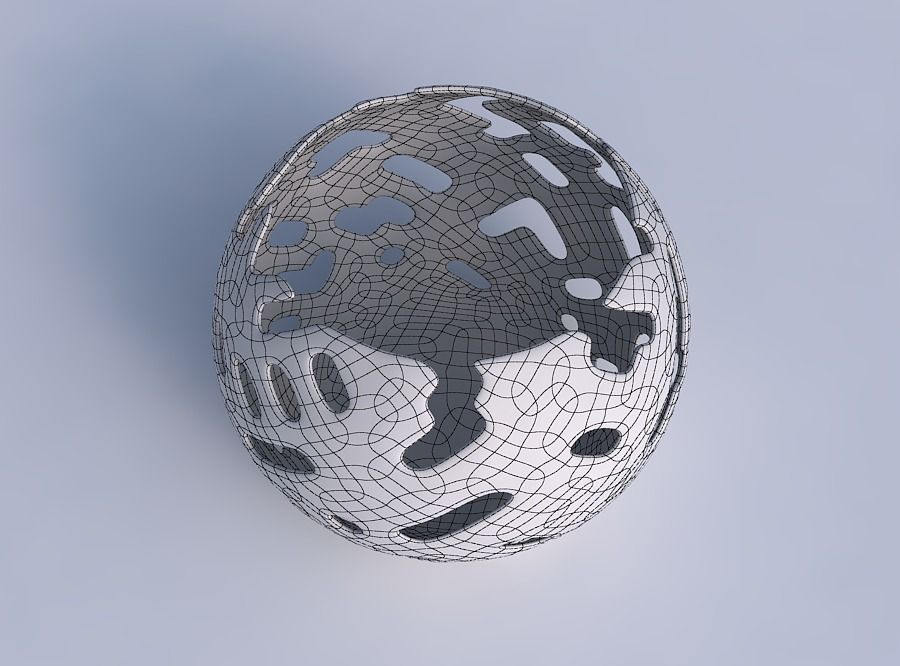 Bowl spheric with smooth cuts 3D print model_6