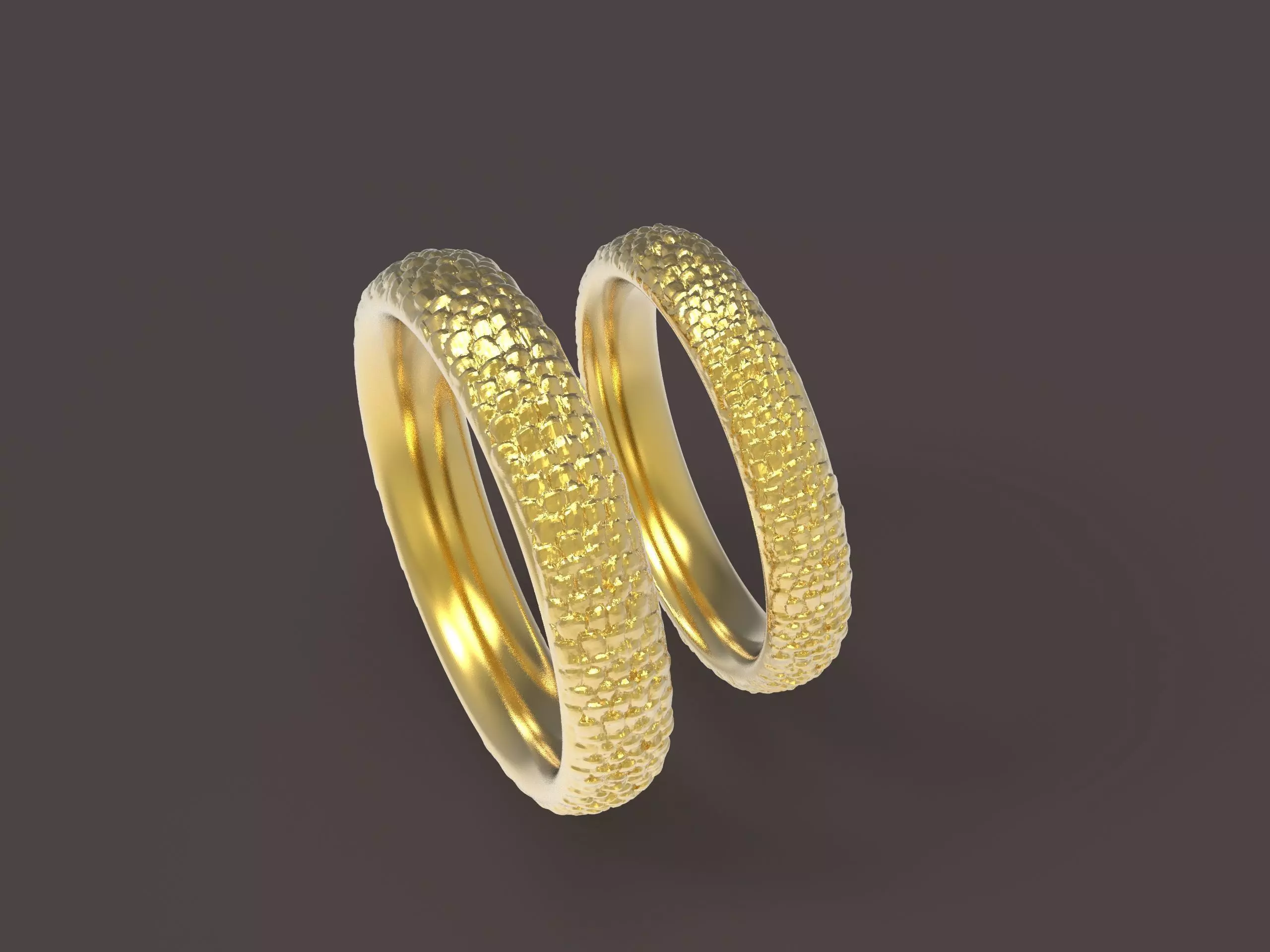 dragon comfort wedding rings 3D print model