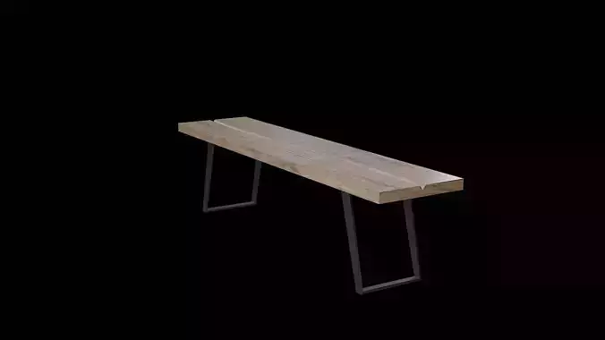 Bench wooden 05