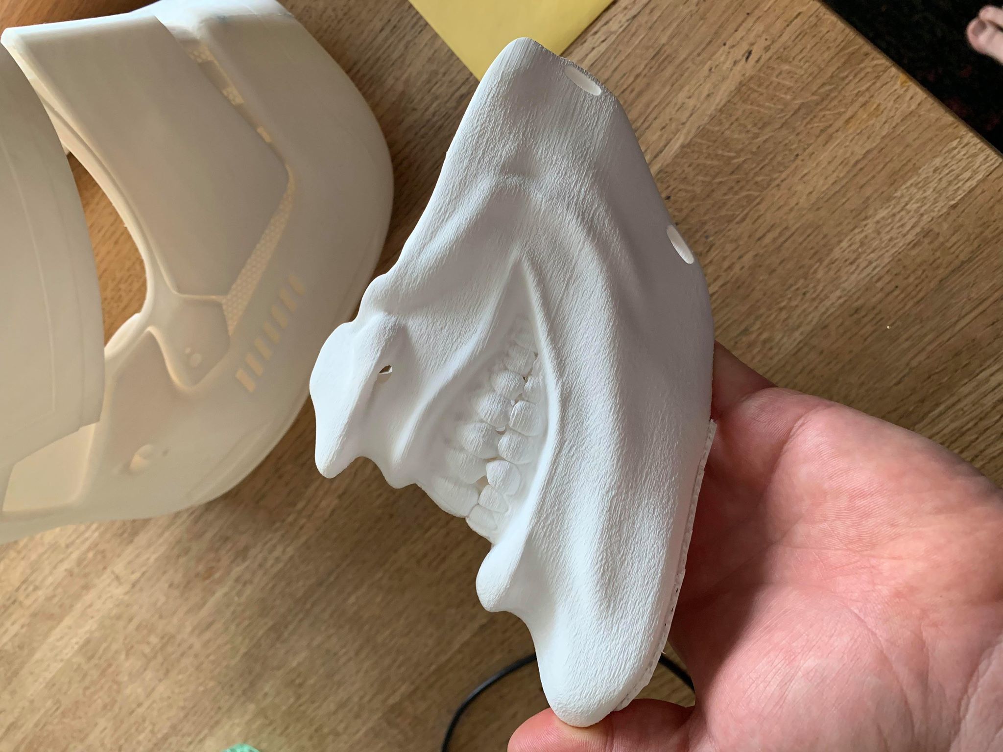 Joker Face mask The Bat who laughs grin fits over N95 mask 3D print model_7