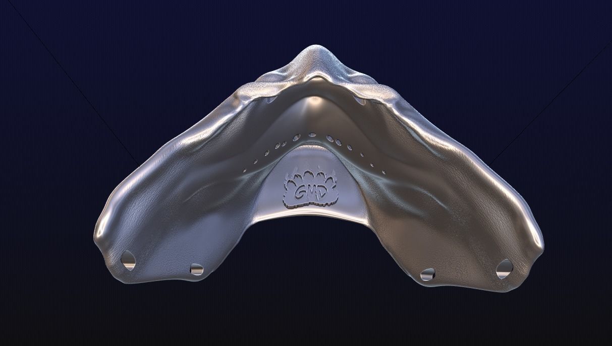 Joker Face mask The Bat who laughs grin fits over N95 mask 3D print model_8