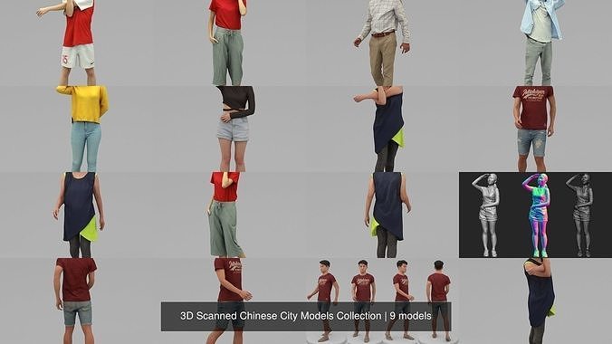 3D Scanned Chinese City Models Collection 